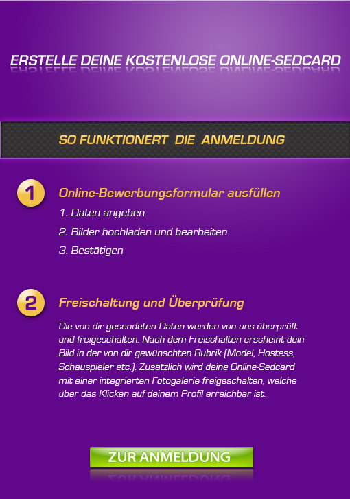 Model Berlin Sedcard Bewerbung
